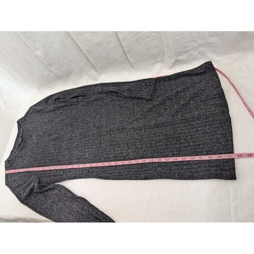 Forever 21 long sleeve, heather gray black mini dress, women's size Large E3 - Picture 6 of 7